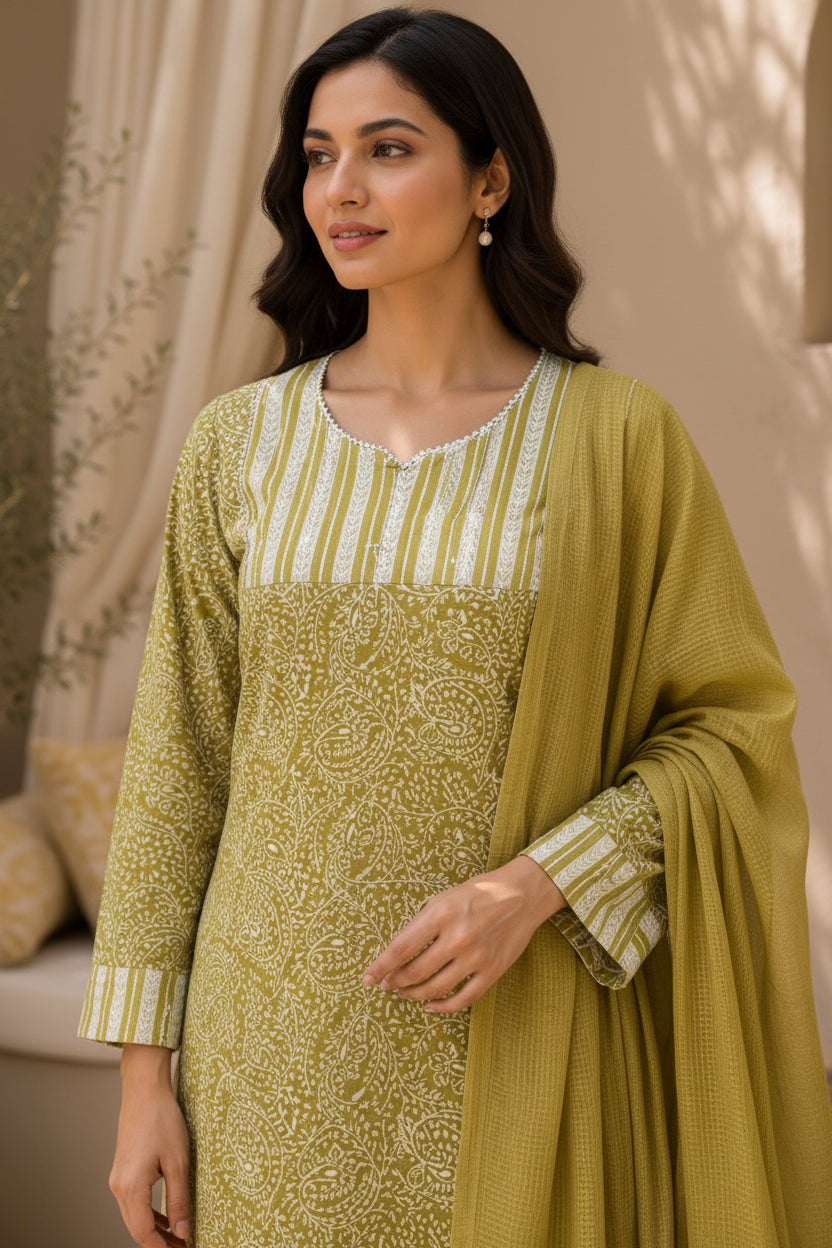Light weighted cotton suit