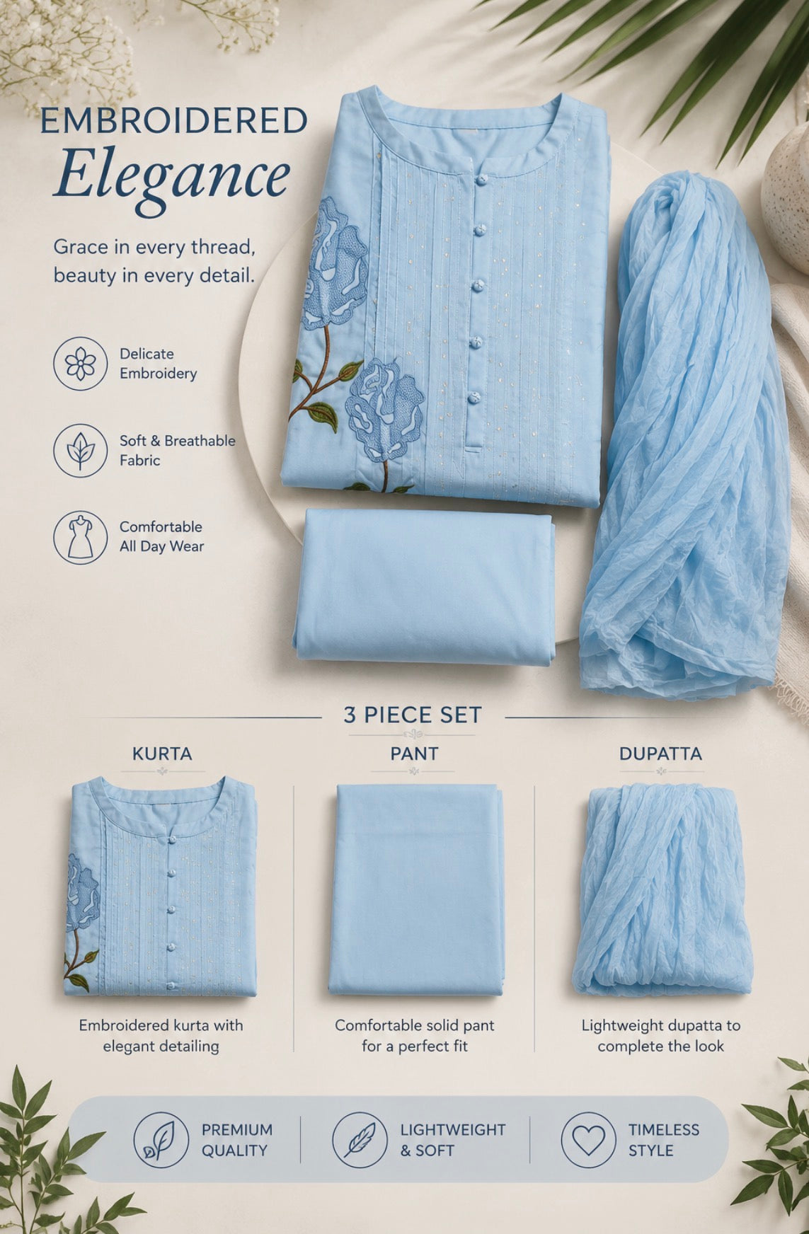 Blue mul cottons
