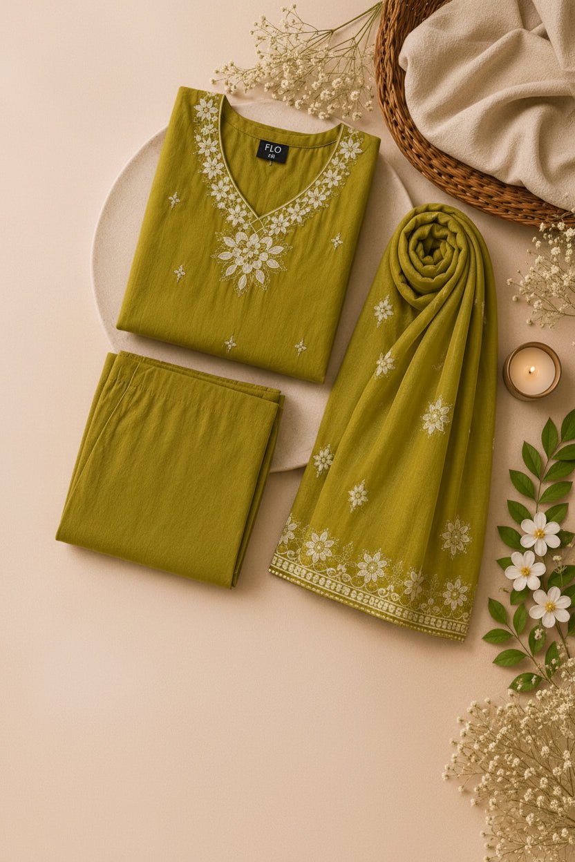 premium cotton salwar, ethnic breathable fabric, embroidered salwar suit - swayamkartha.com