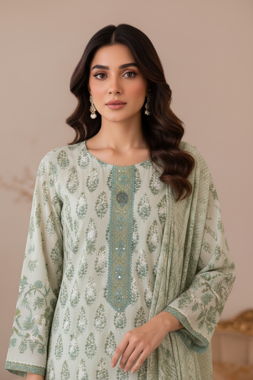 Green soft cotton