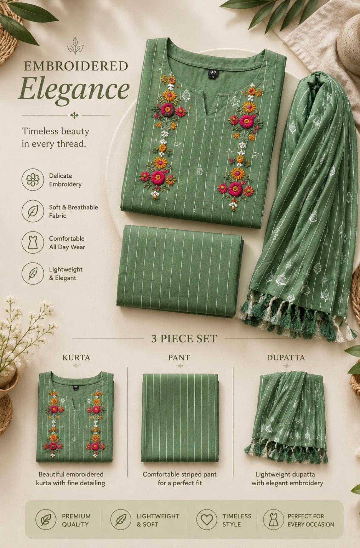 Jamdhani cotton suit