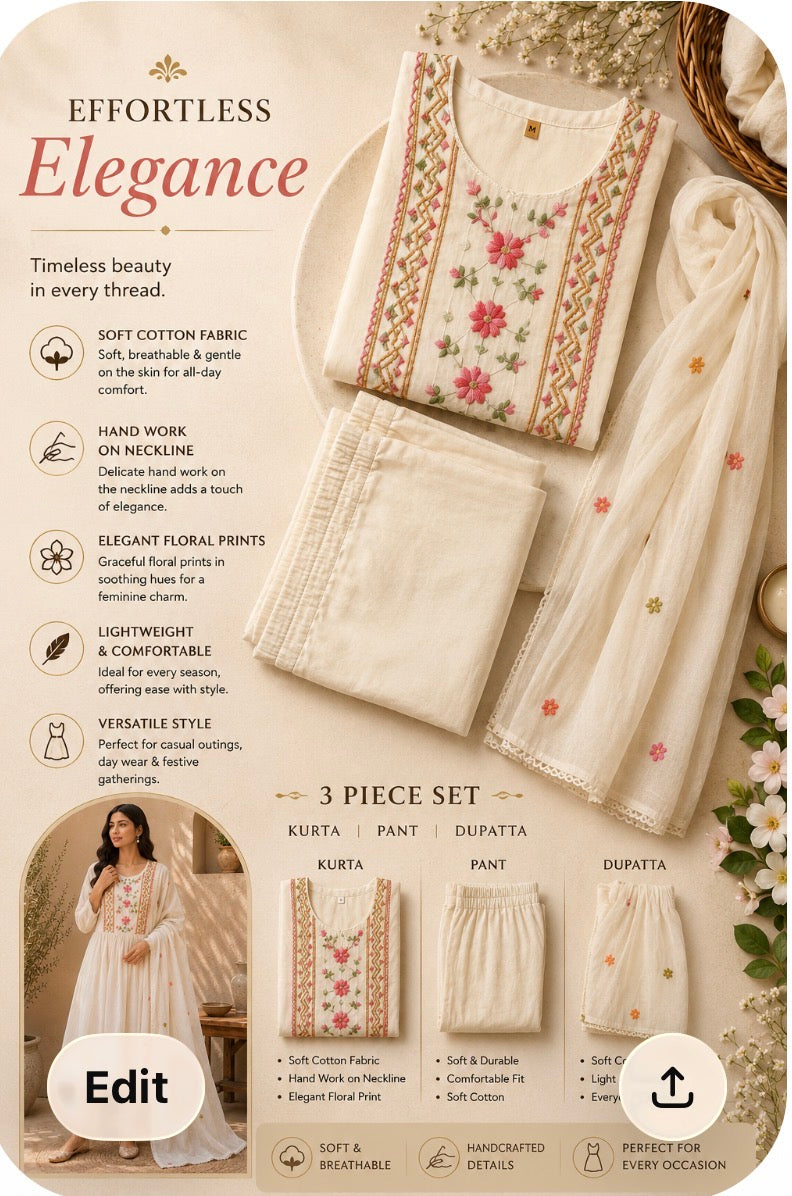 Kora cotton suit