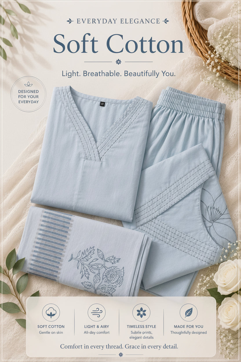 Blue Soft cotton