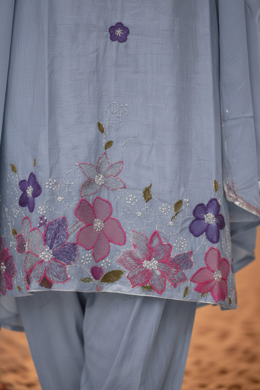 Mul Chanderi suit