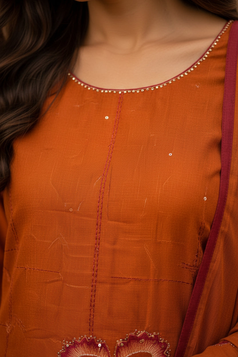 Mul Chanderi suit