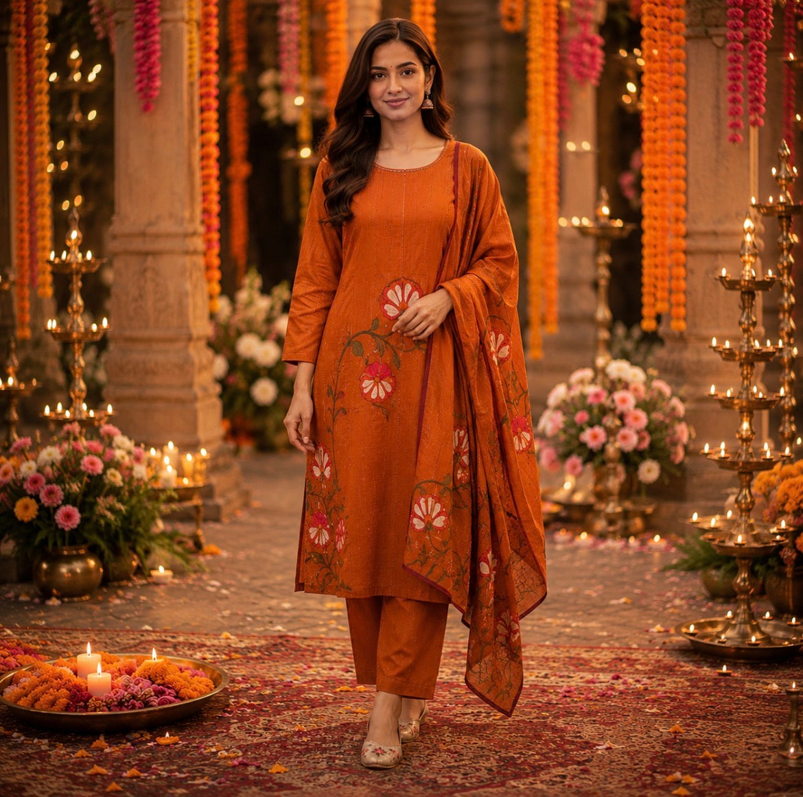Mul Chanderi suit