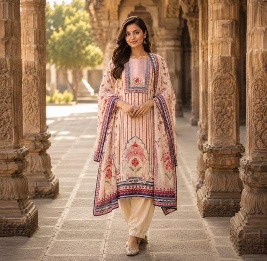 Mul chanderi print