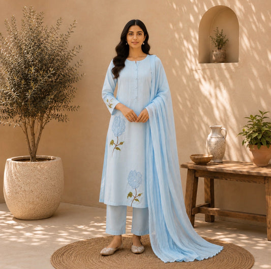 Blue mul cottons