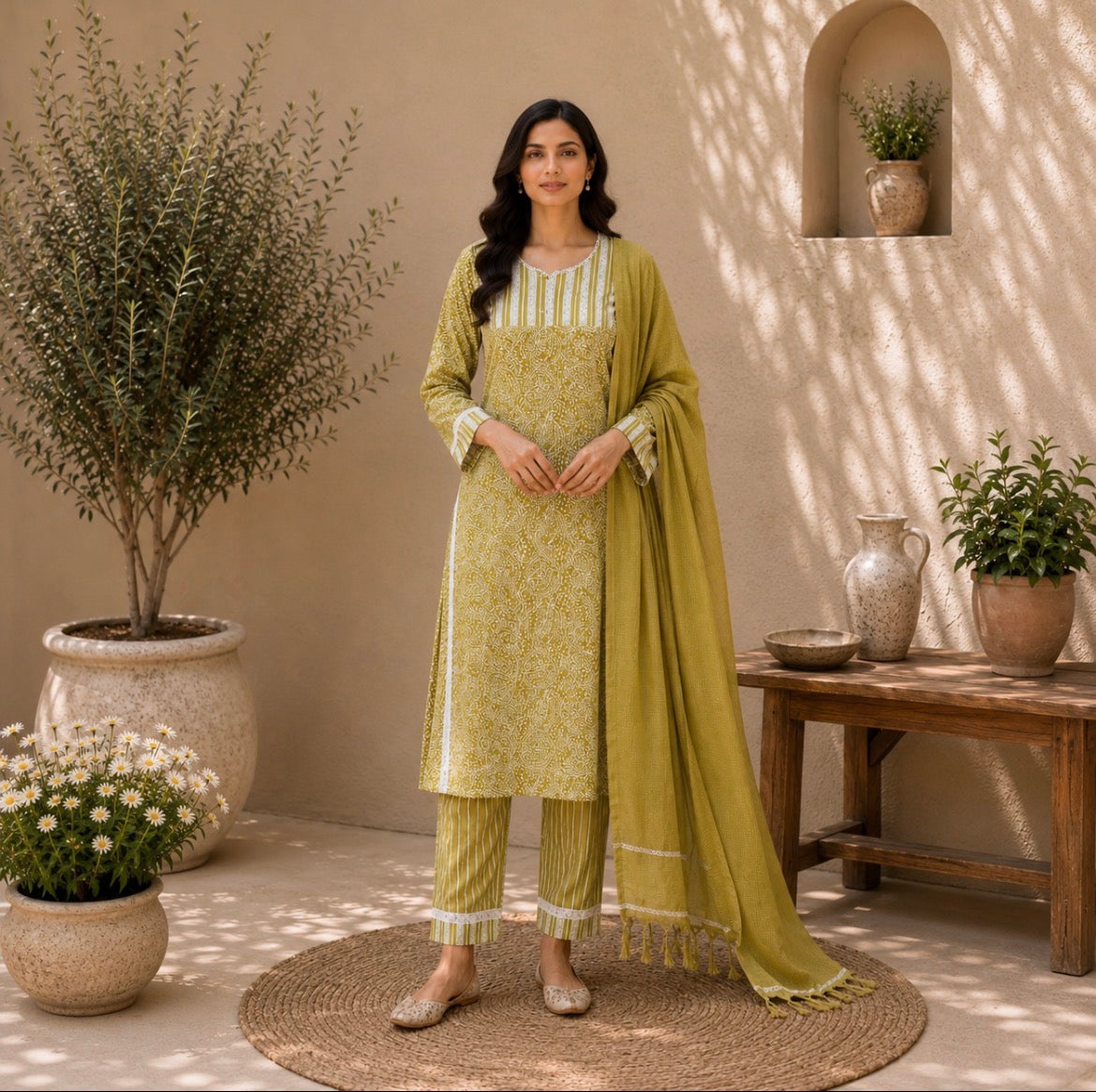 Light weighted cotton suit