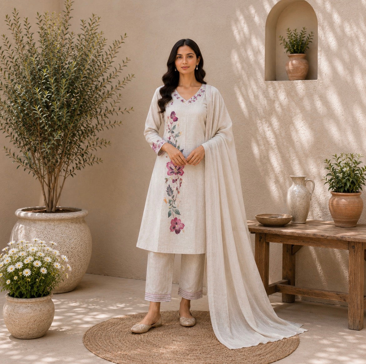 Bamboo linen suit