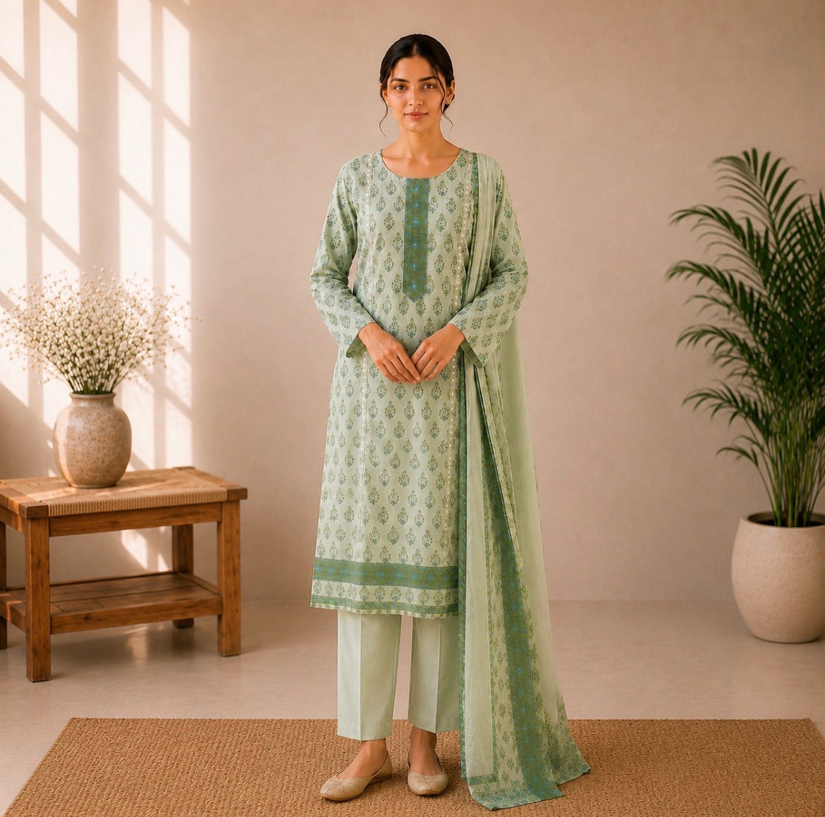 Green soft cotton