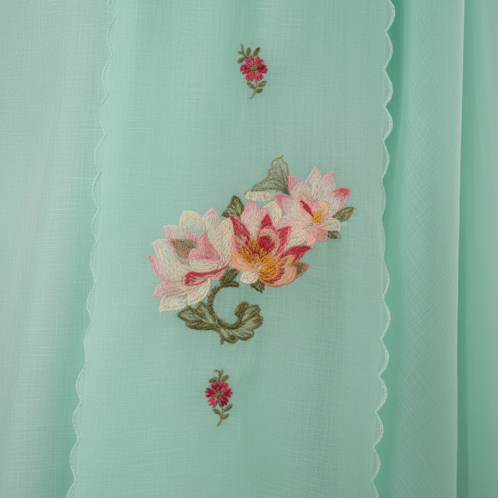 Light Green Mul Chanderi