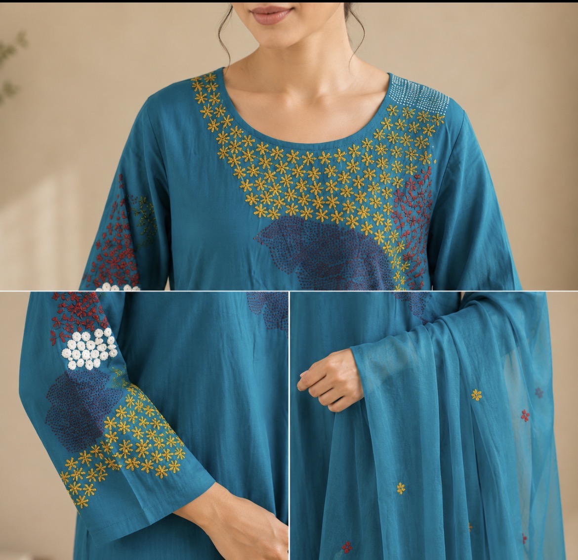 Blue Cotton Suit
