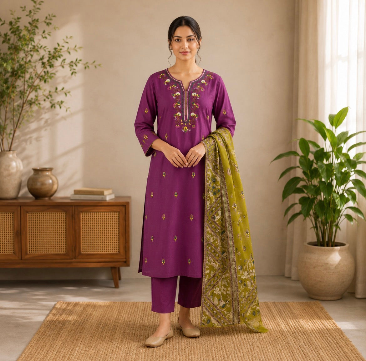 Purple Handwork suit