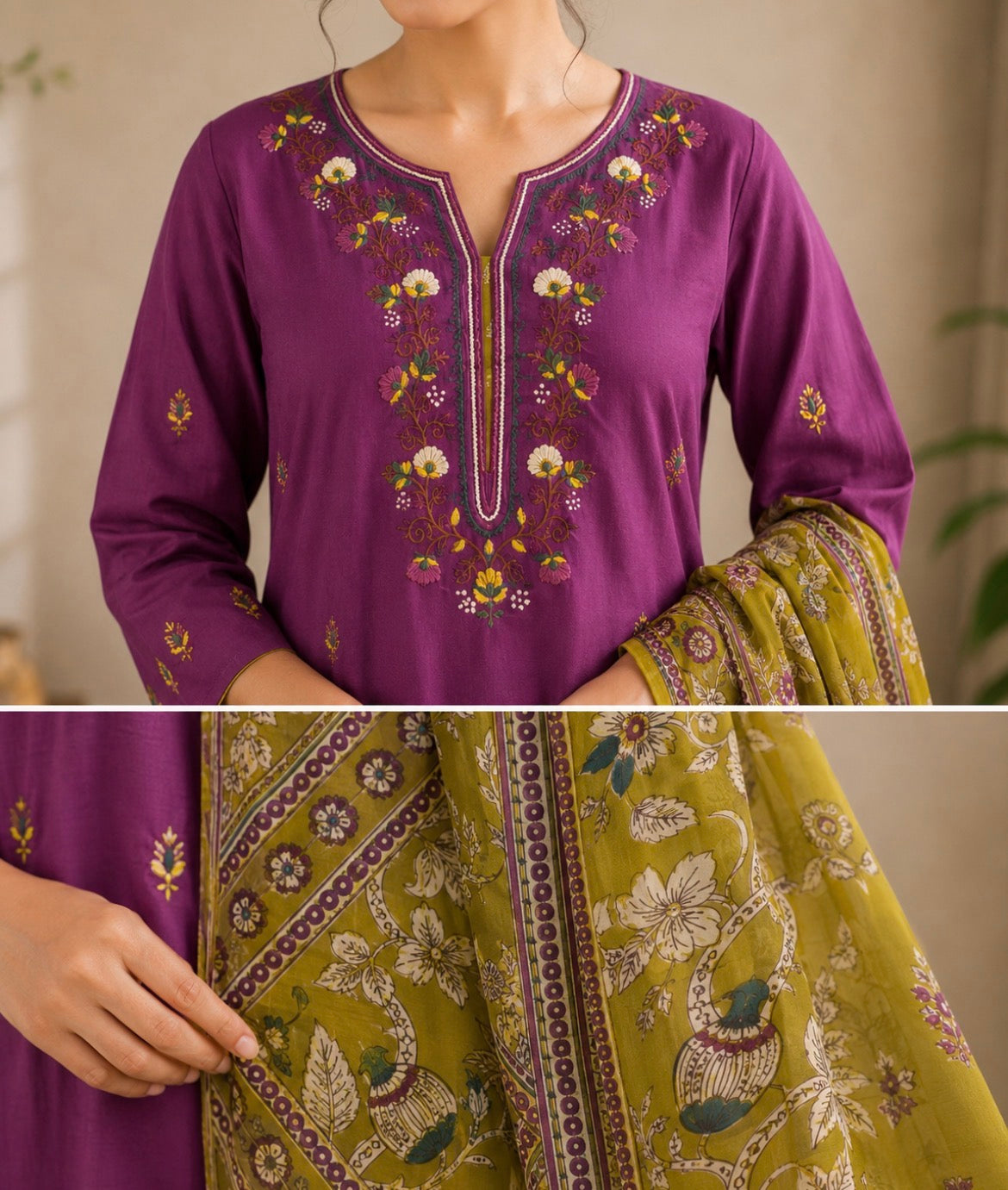 Purple Handwork suit