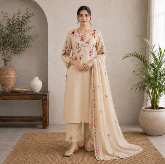 Embroidered Crush Cotton Salwar - swayamkartha.com